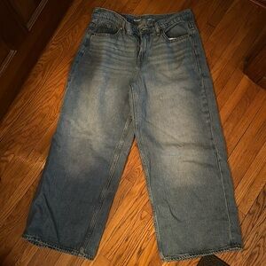 Old Navy size 8 petite baggy wide leg jeans